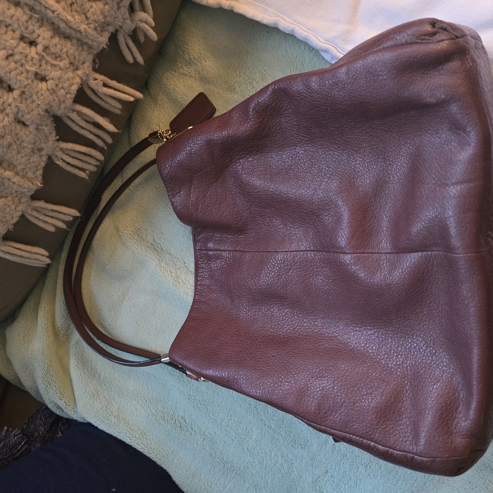 Elegant Brown Leather Tote Bag